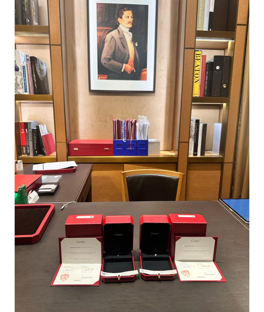 CARTIER Золотые серьги из желтого золота, фото 4