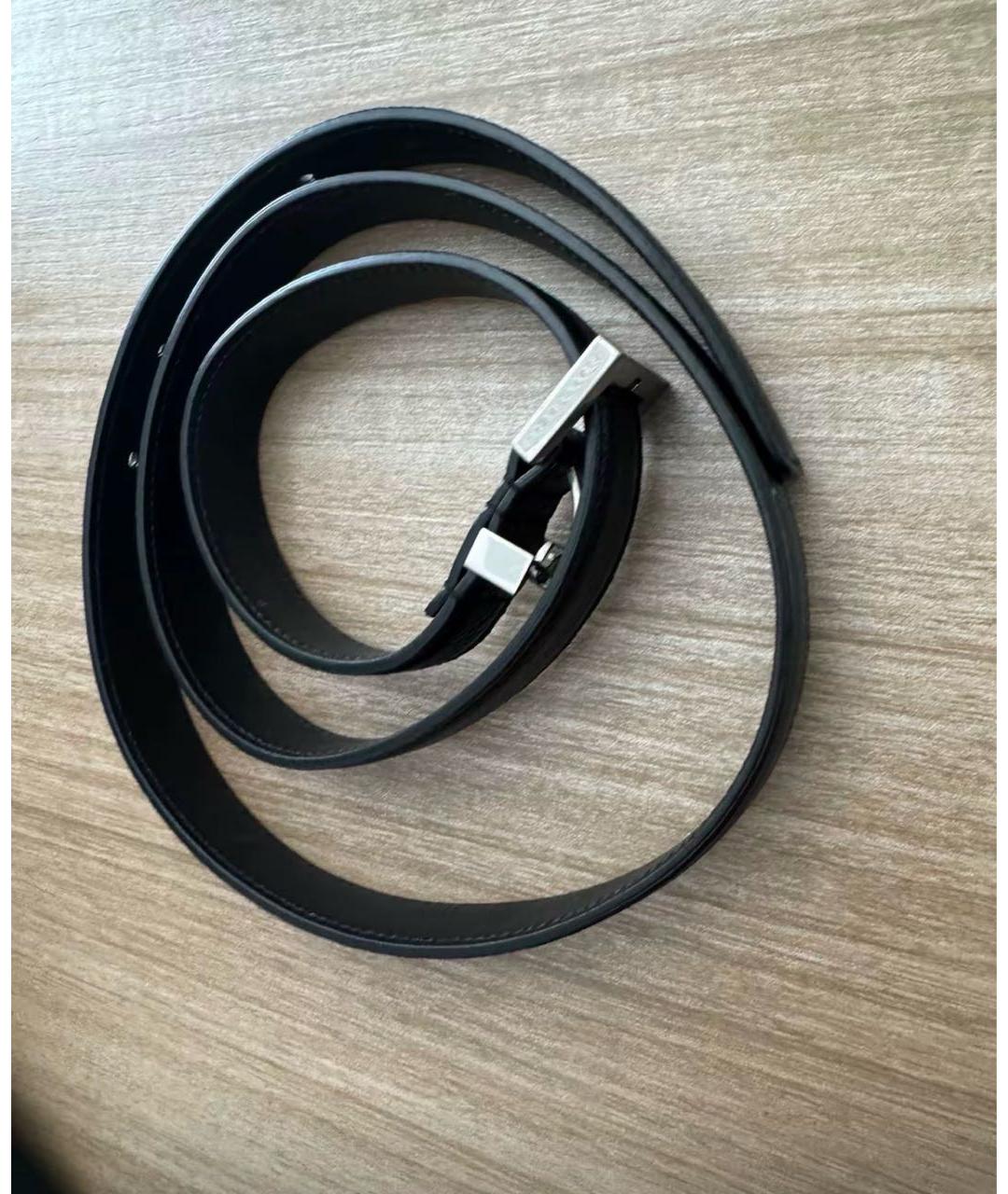 SAINT LAURENT Черный кожаный ремень, фото 3