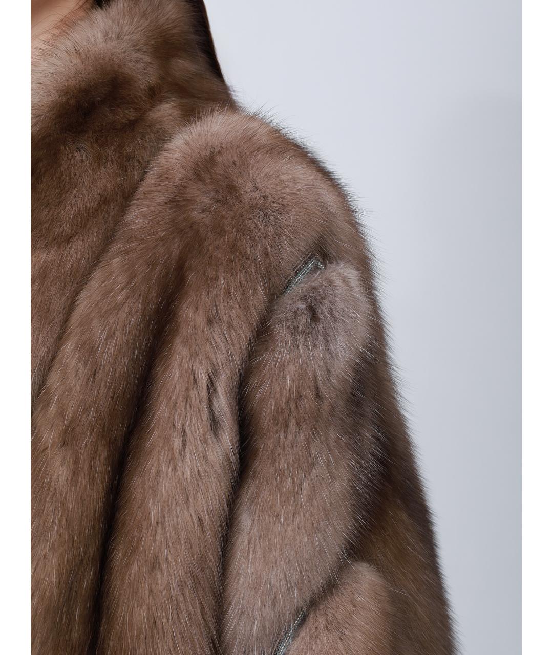 RINDI Коричневая меховая шуба, фото 5