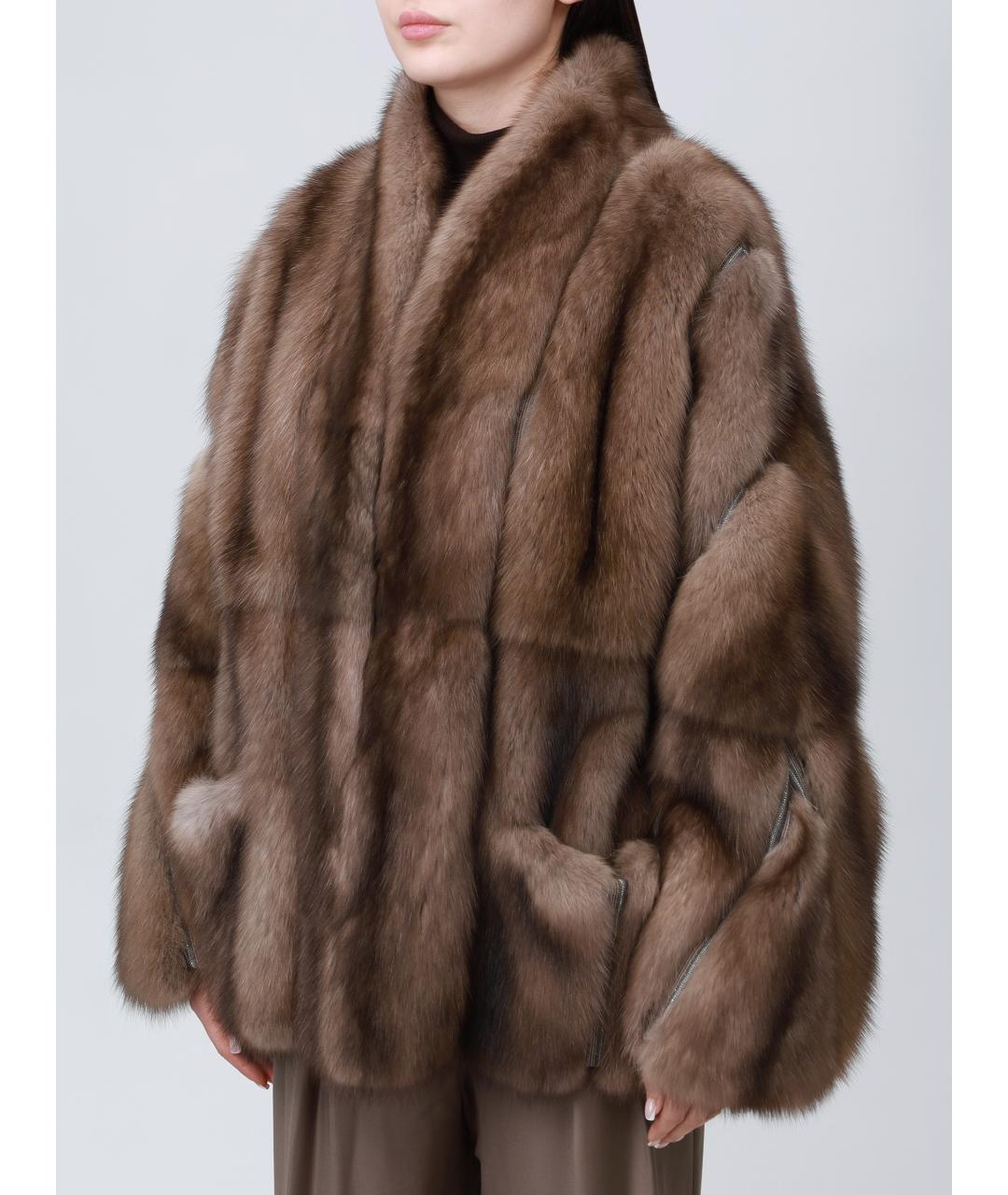 RINDI Коричневая меховая шуба, фото 4