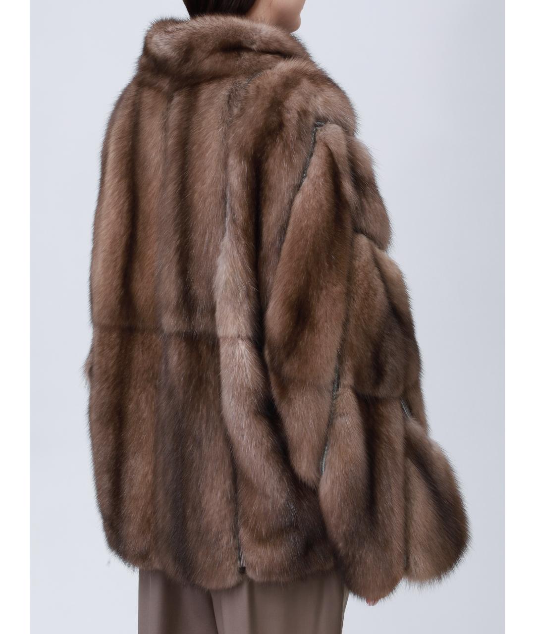 RINDI Коричневая меховая шуба, фото 3