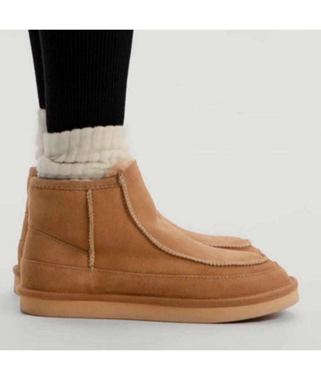 12 STOREEZ Коричневые замшевые полусапоги, фото 2