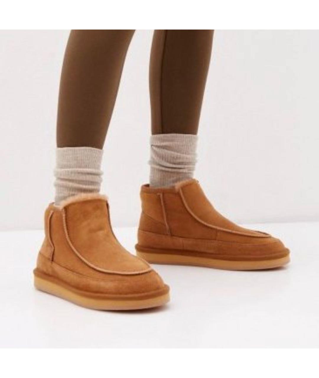 12 STOREEZ Коричневые замшевые полусапоги, фото 3