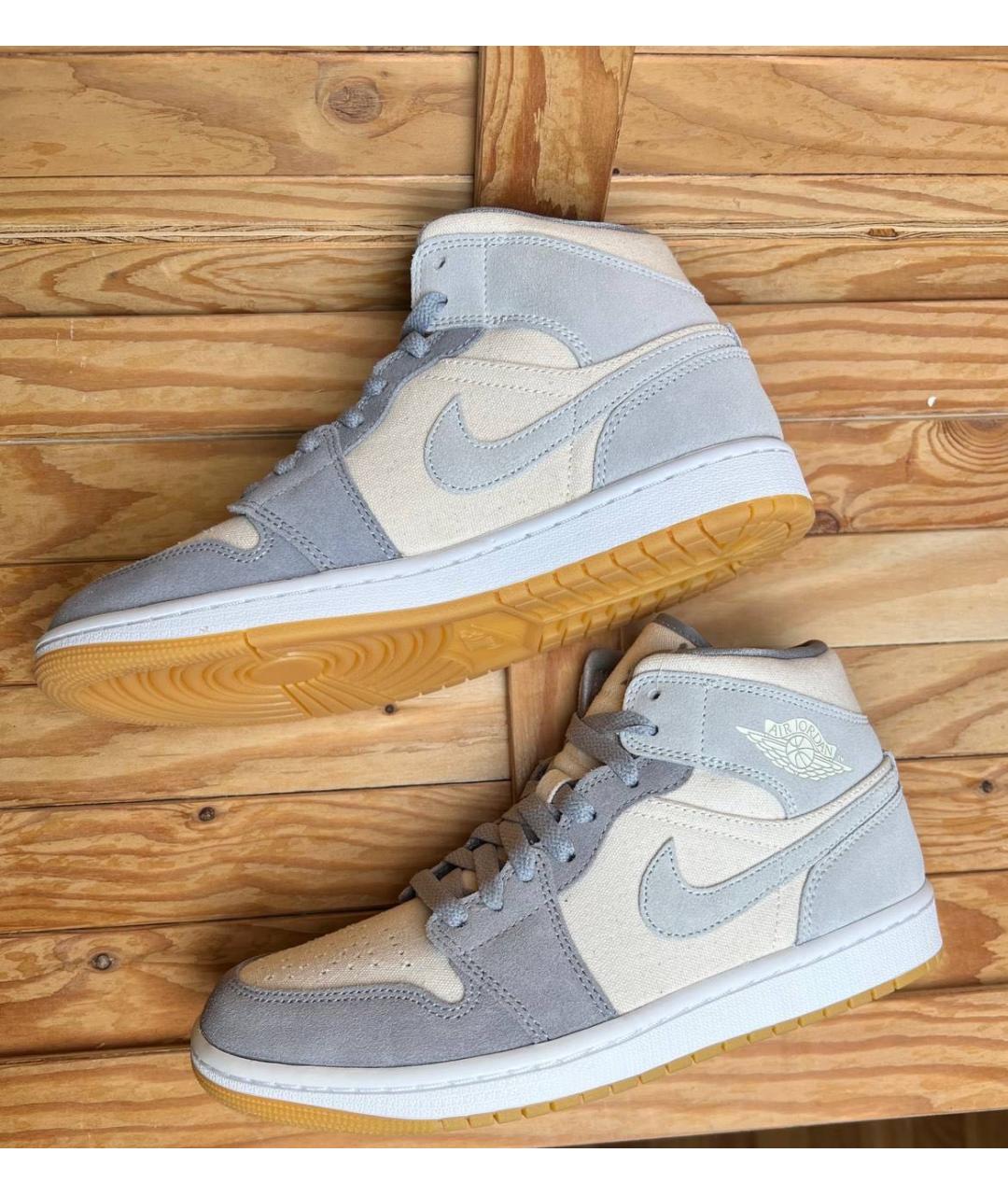 JORDAN Серые высокие кроссовки / кеды, фото 6