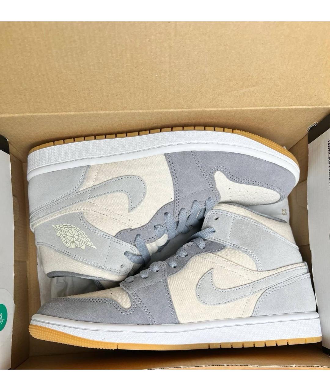 JORDAN Серые высокие кроссовки / кеды, фото 8