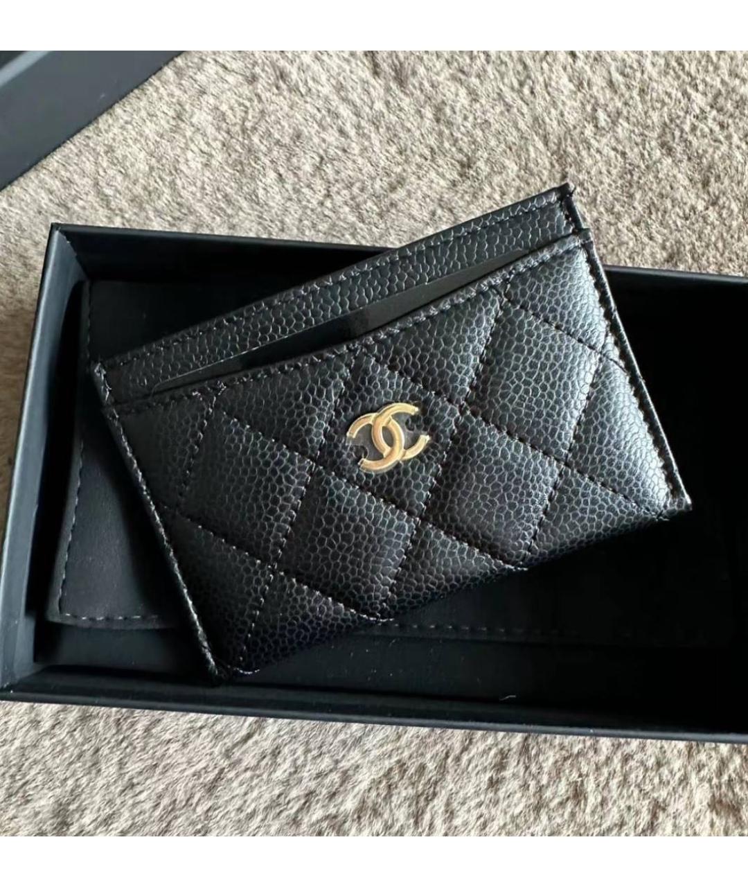 CHANEL Черный кожаный кардхолдер, фото 3