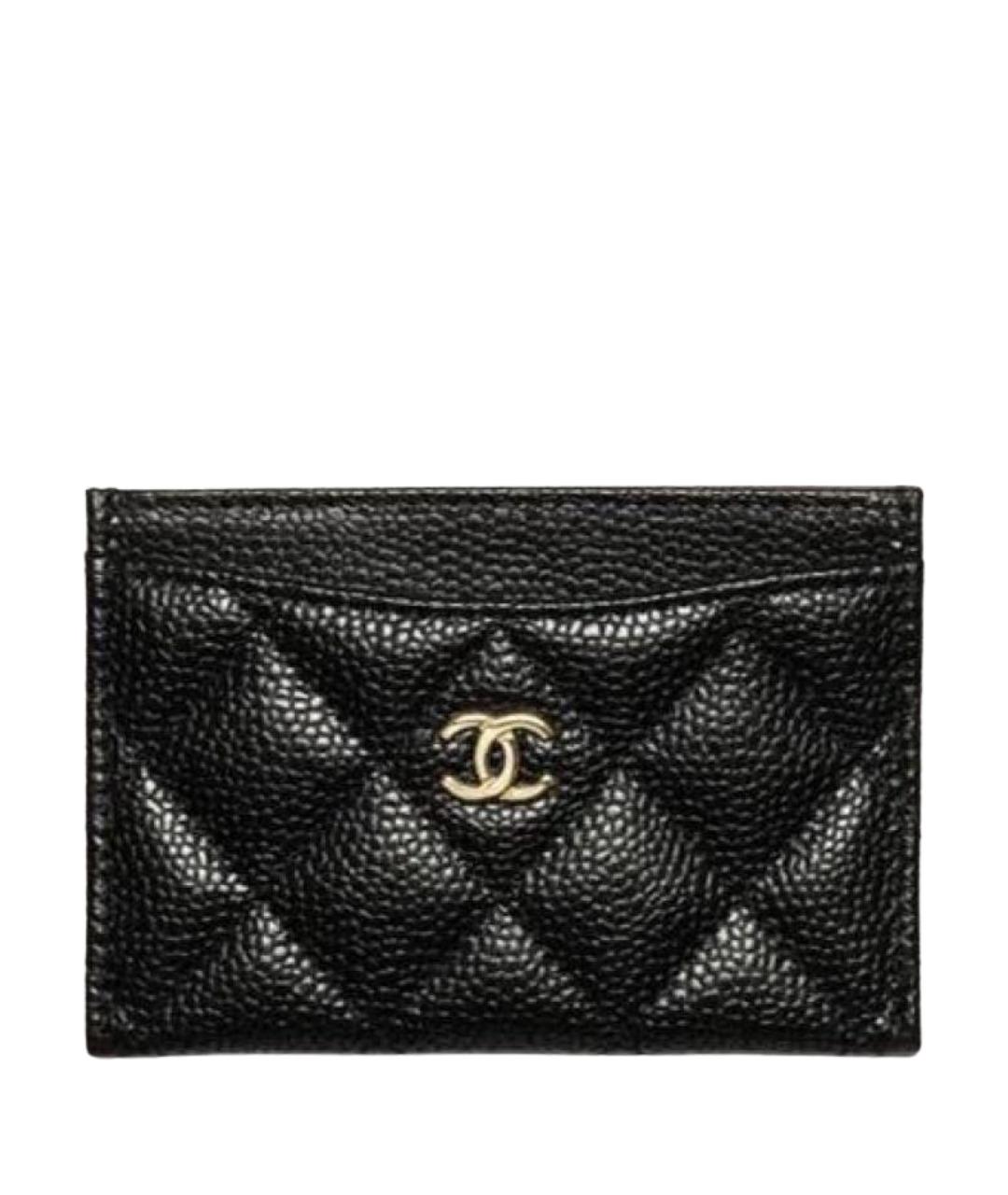 CHANEL Черный кожаный кардхолдер, фото 1
