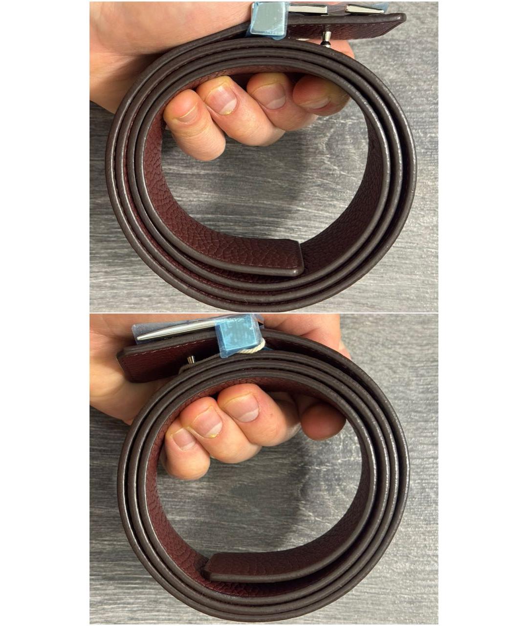 LOUIS VUITTON Темно-синий кожаный ремень, фото 6