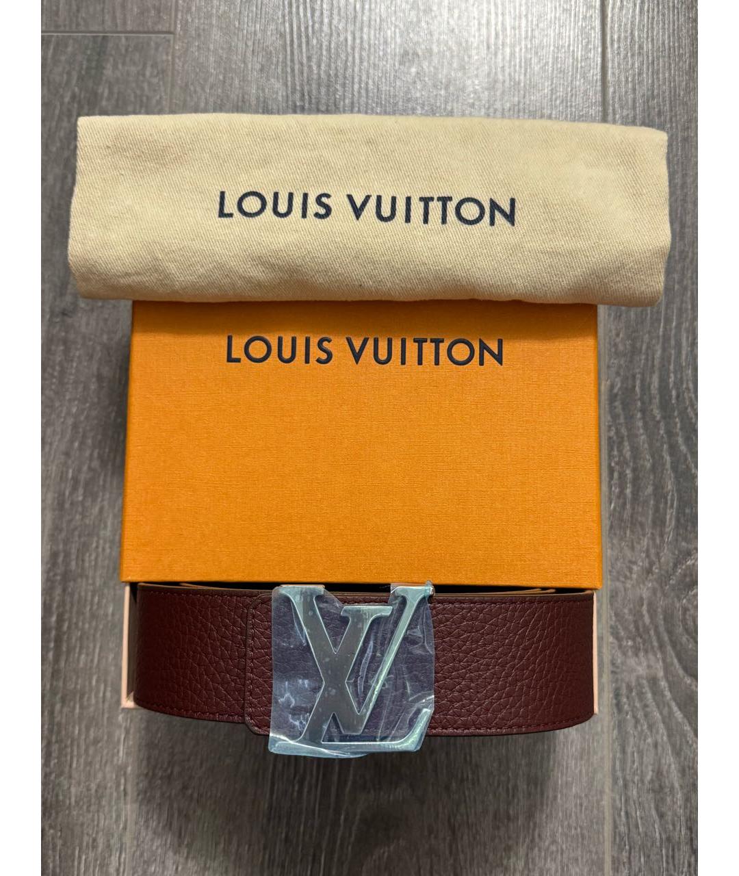LOUIS VUITTON Темно-синий кожаный ремень, фото 2