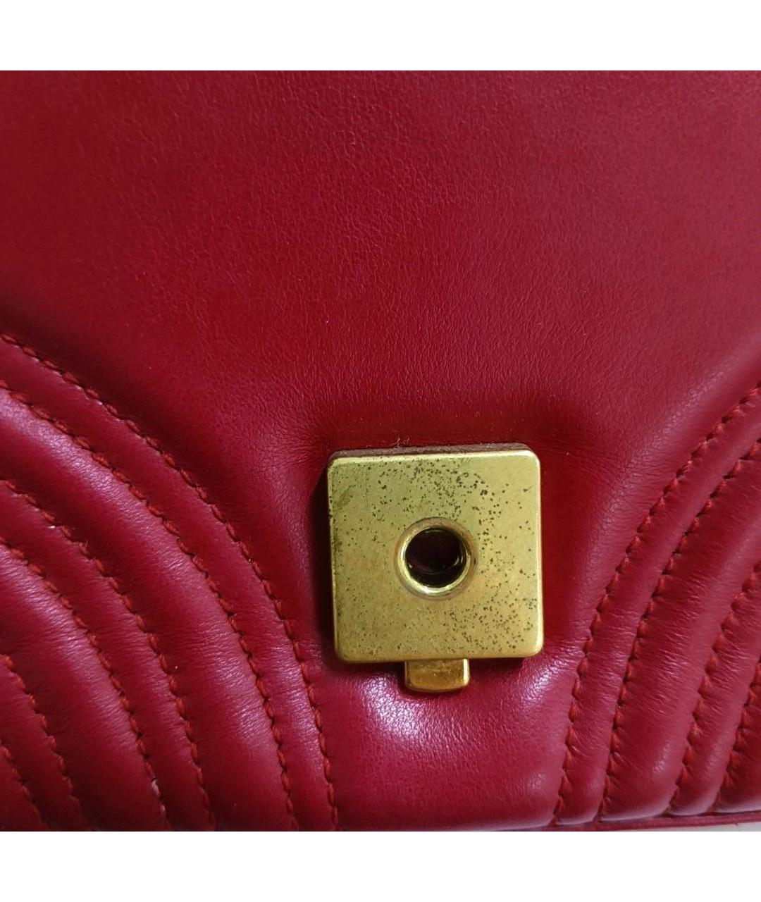 GUCCI Красная кожаная сумка через плечо, фото 7