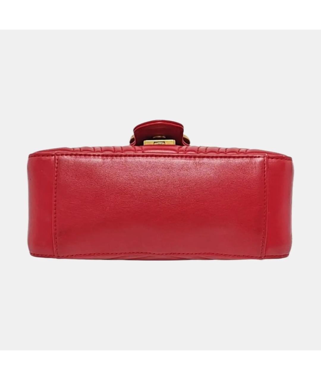 GUCCI Красная кожаная сумка через плечо, фото 5