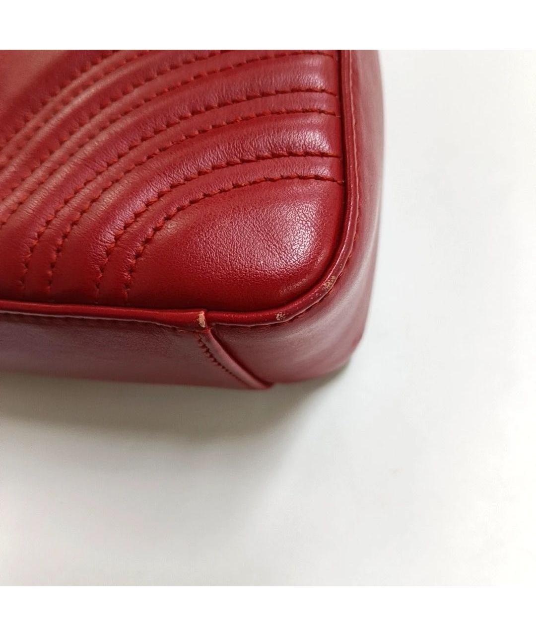 GUCCI Красная кожаная сумка через плечо, фото 8