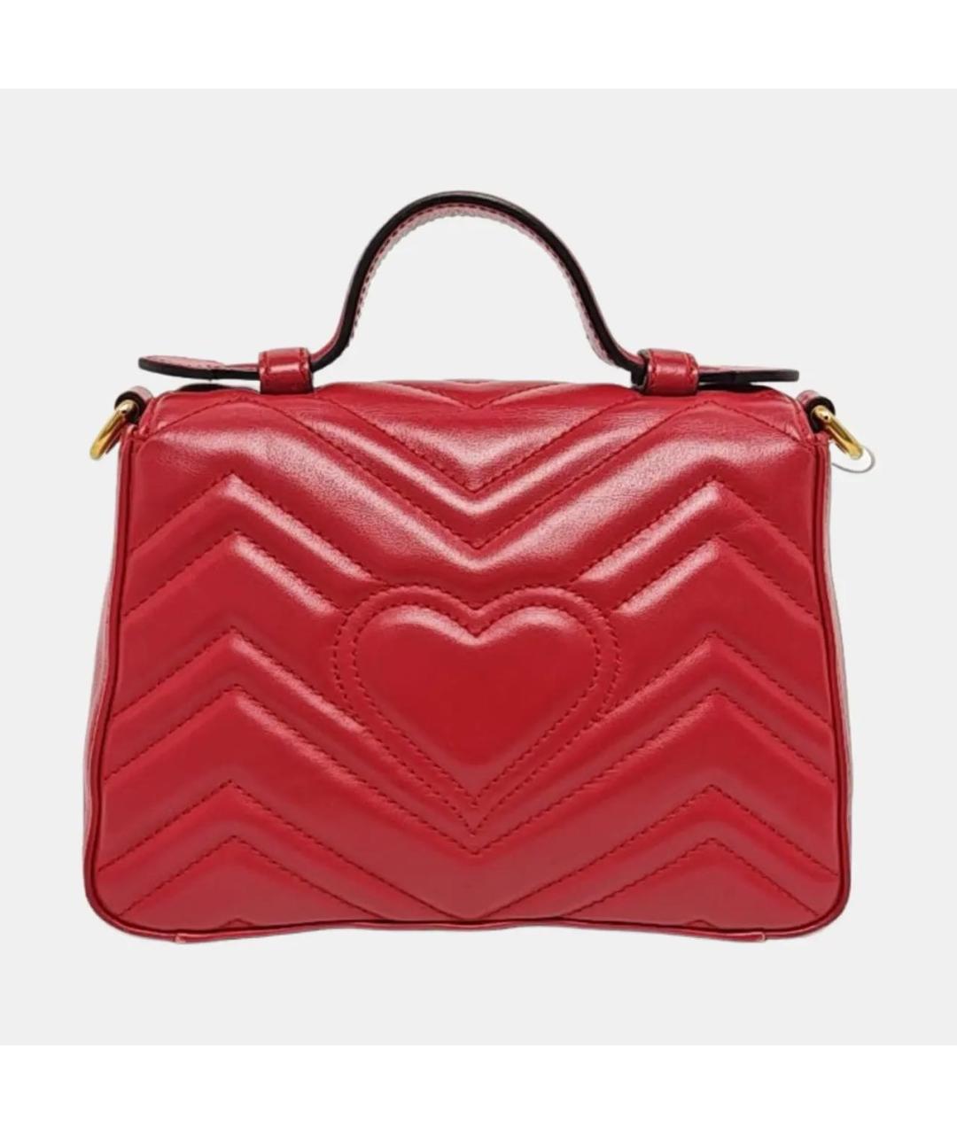 GUCCI Красная кожаная сумка через плечо, фото 4