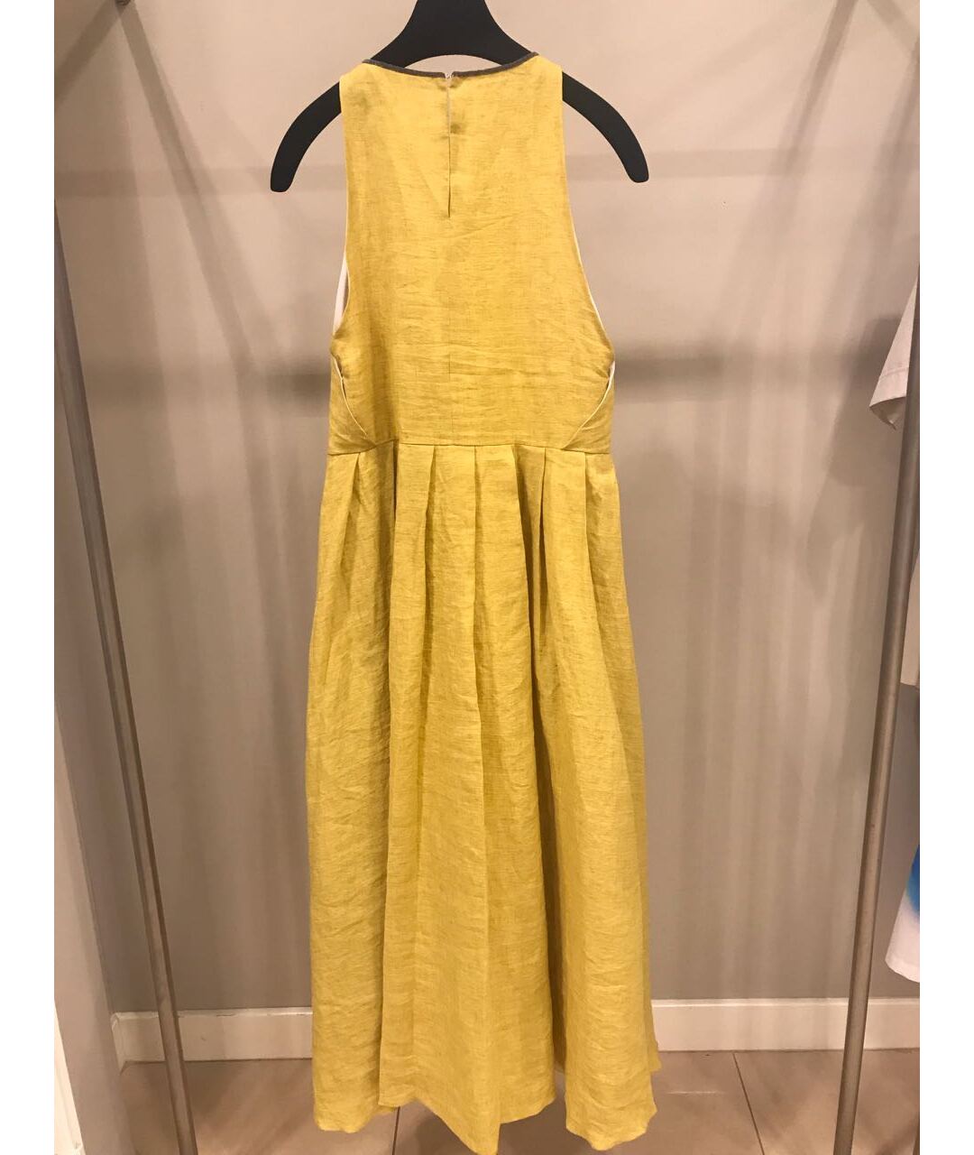 FABIANA FILIPPI Желтое льняное повседневное платье, фото 2