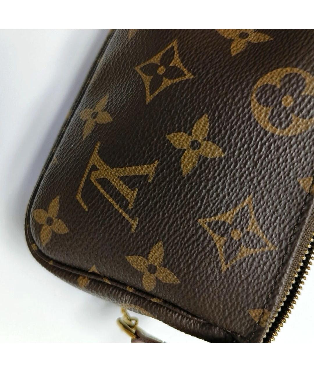 LOUIS VUITTON Коричневая кожаная сумка с короткими ручками, фото 7