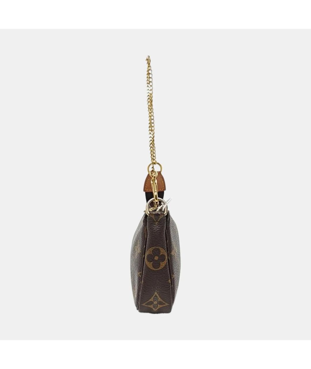 LOUIS VUITTON Коричневая кожаная сумка с короткими ручками, фото 3