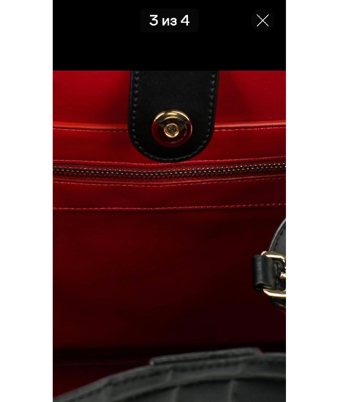 CAVALLI CLASS Черная кожаная сумка через плечо, фото 3