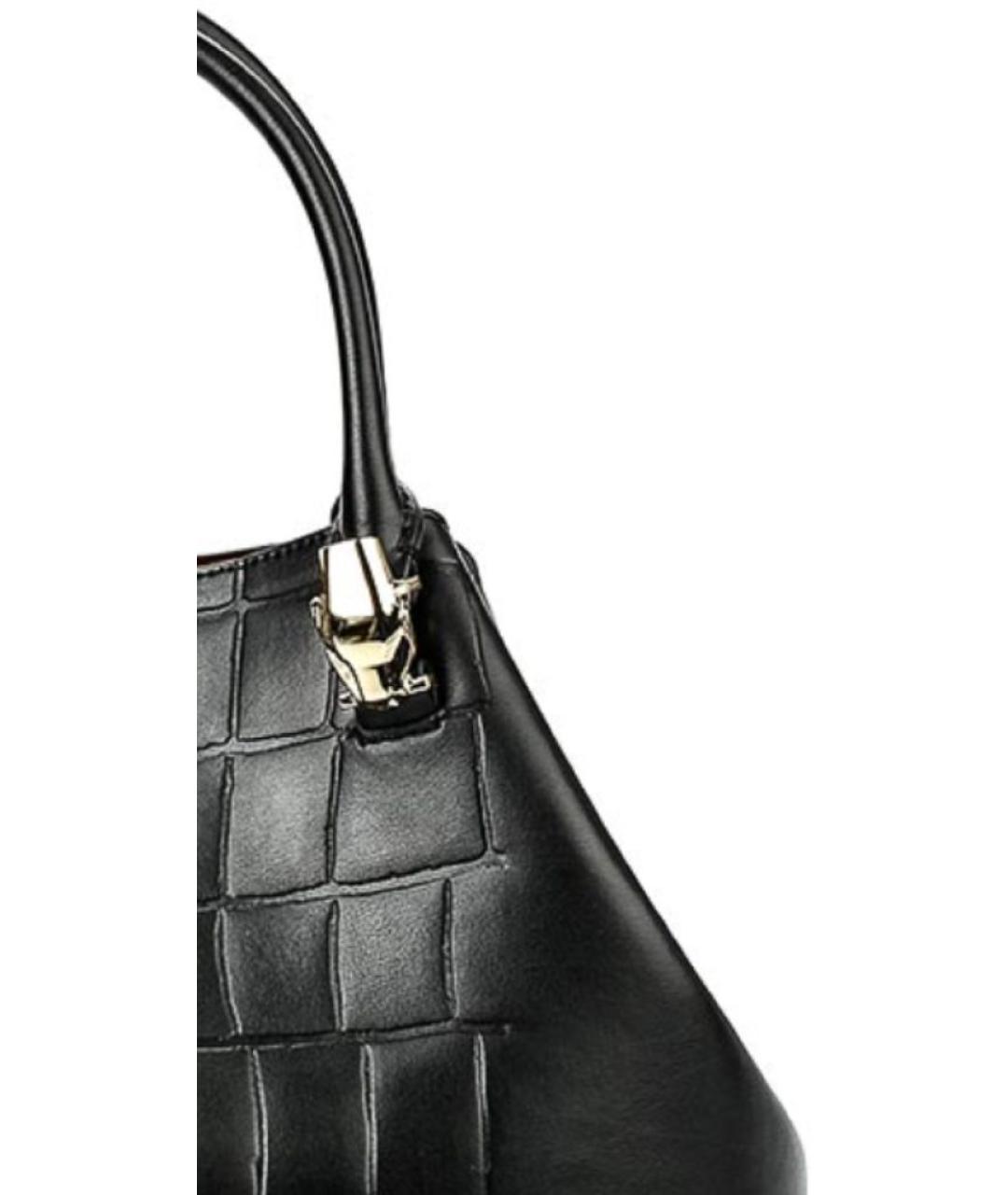 CAVALLI CLASS Черная кожаная сумка через плечо, фото 4