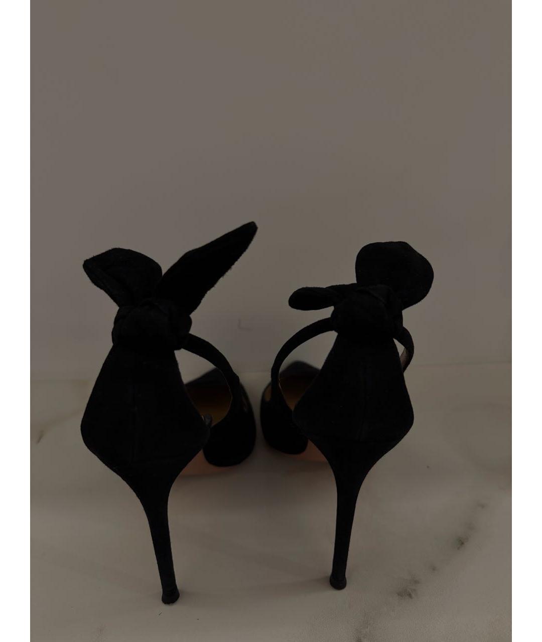 AQUAZZURA Темно-синие замшевые туфли, фото 2