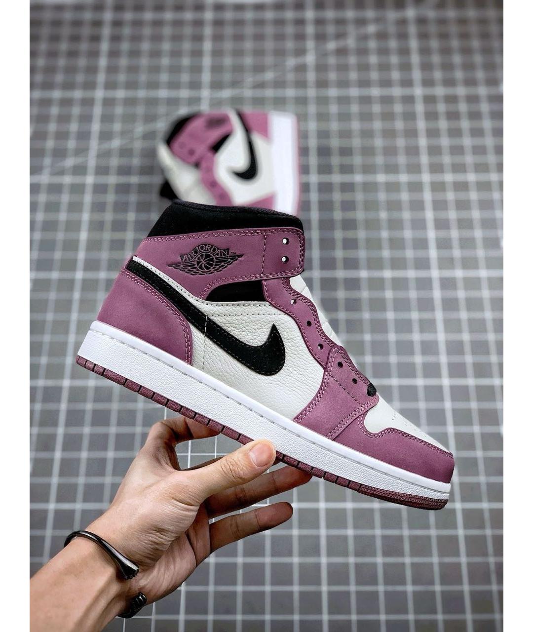 JORDAN Розовые кожаные кеды, фото 3