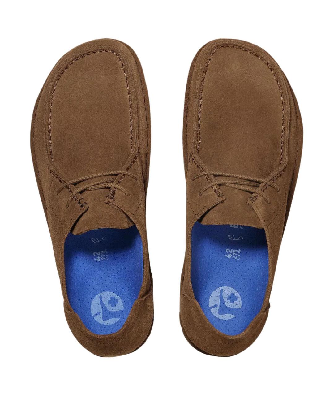 BIRKENSTOCK Коричневые замшевые мокасины, фото 4