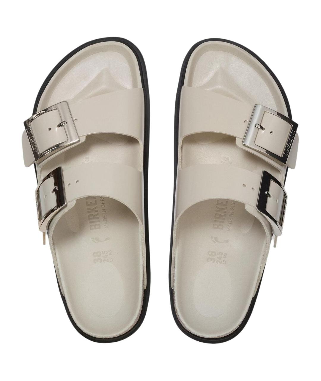 BIRKENSTOCK Серые кожаные сандалии, фото 4