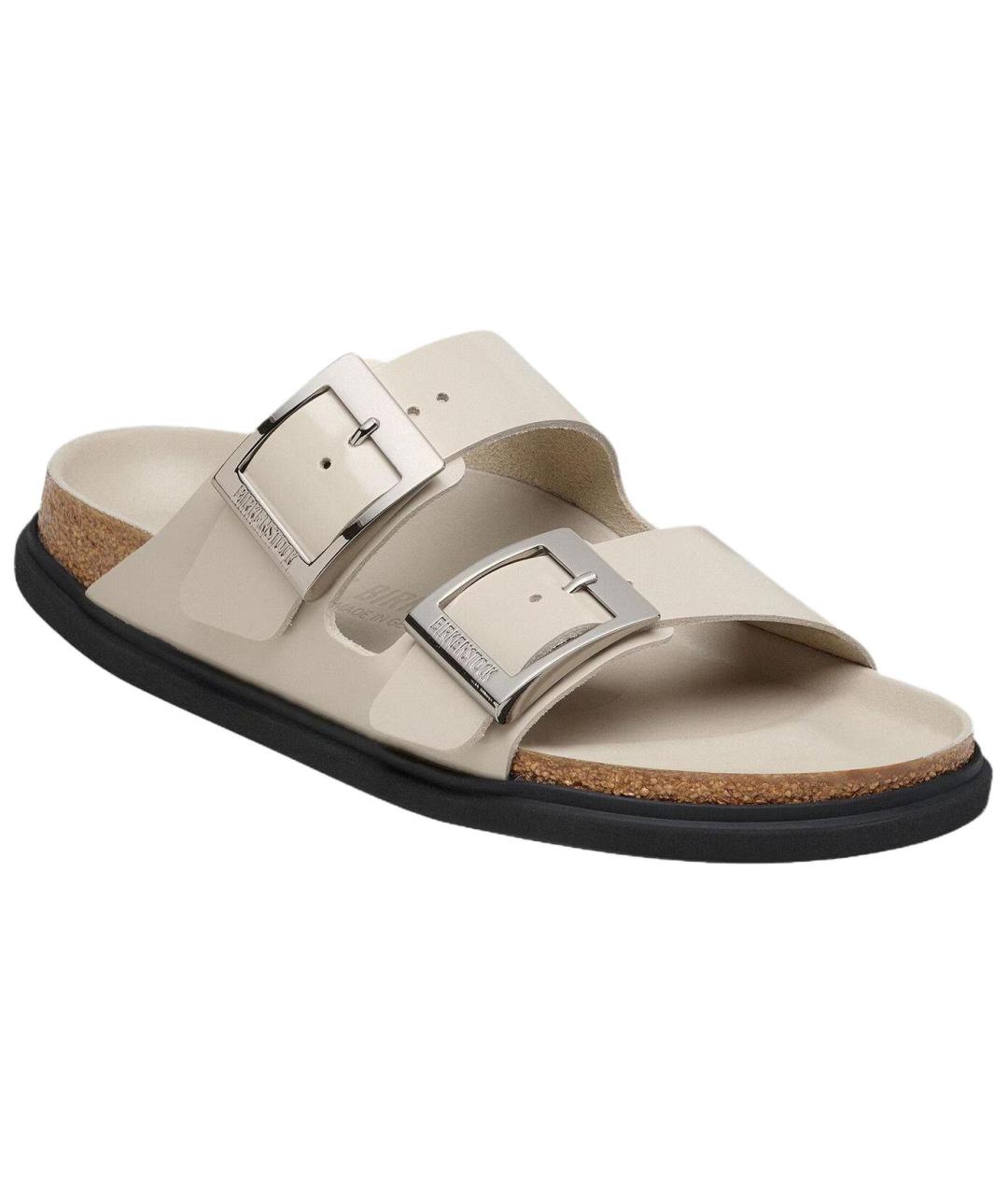 BIRKENSTOCK Серые кожаные сандалии, фото 2