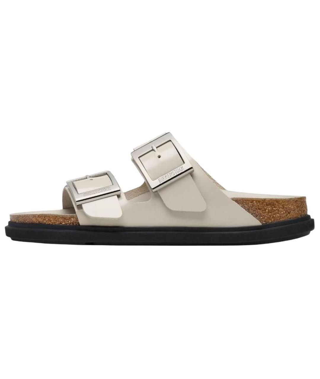 BIRKENSTOCK Серые кожаные сандалии, фото 6