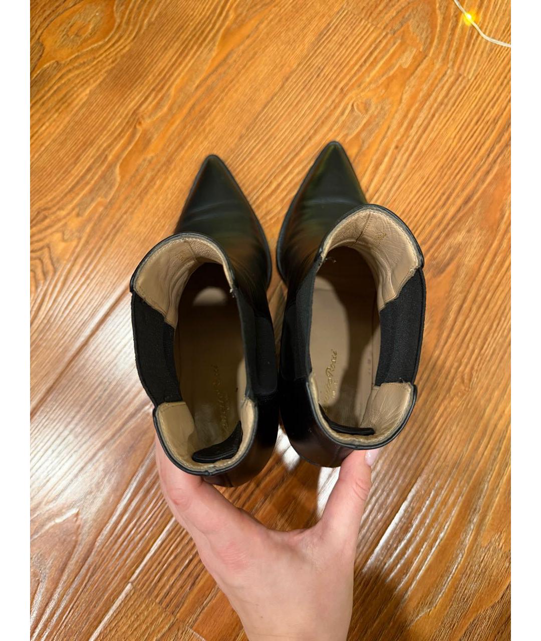 GIANVITO ROSSI Черные кожаные ботильоны, фото 4