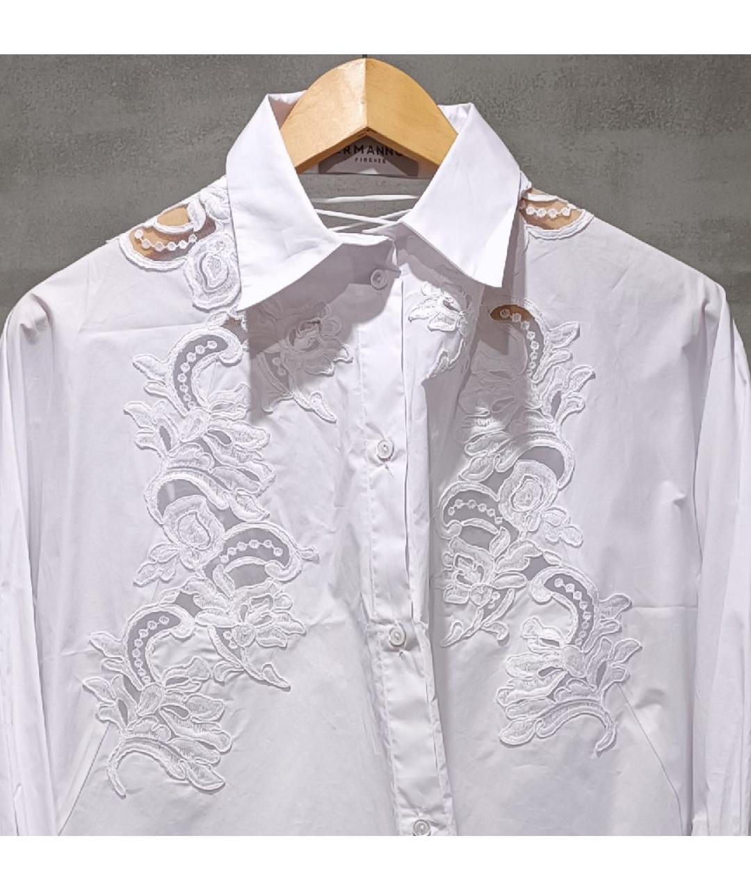 ERMANNO FIRENZE Белая хлопковая рубашка, фото 3