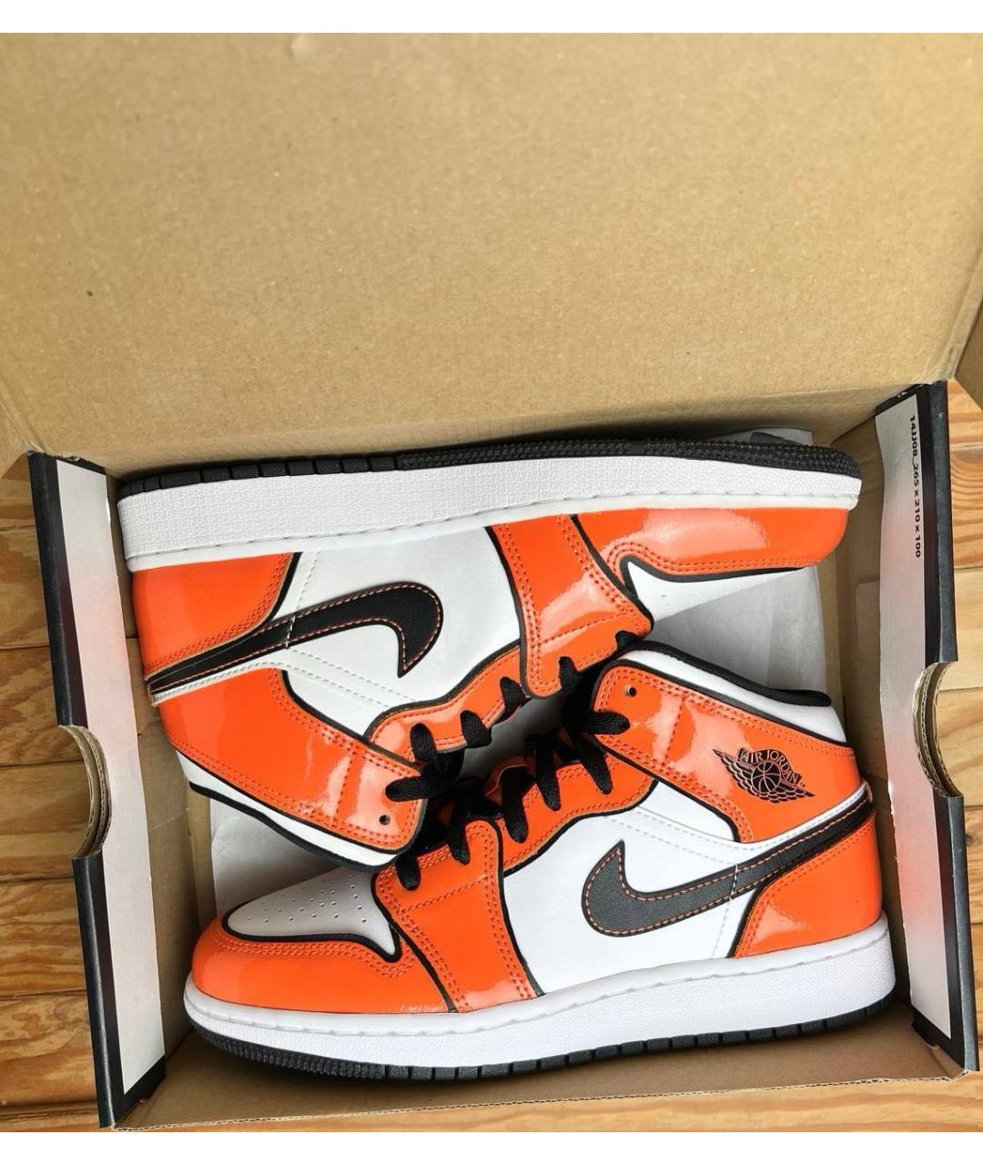 JORDAN Оранжевое кроссовки, фото 8