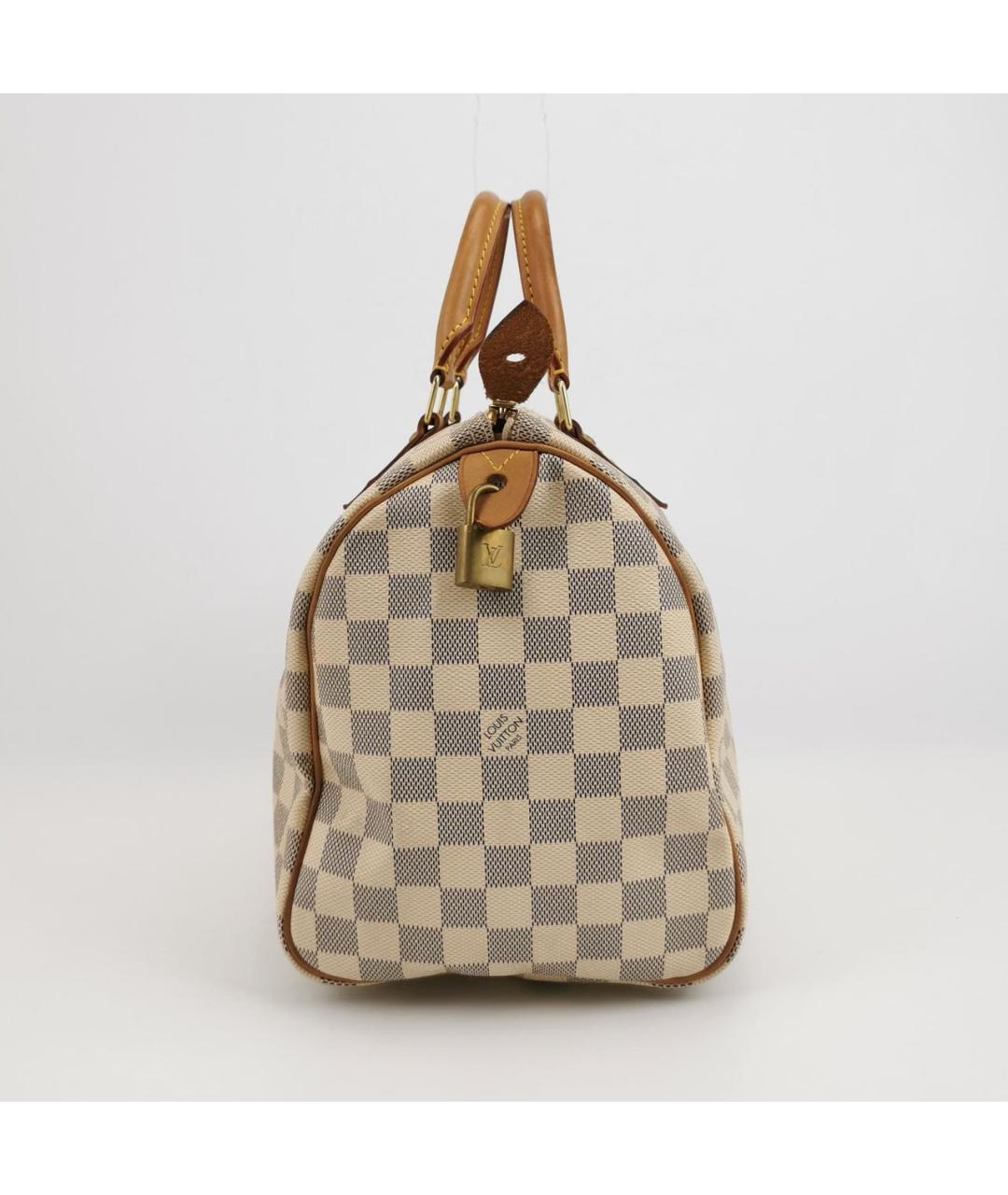 LOUIS VUITTON Бежевая кожаная сумка с короткими ручками, фото 2