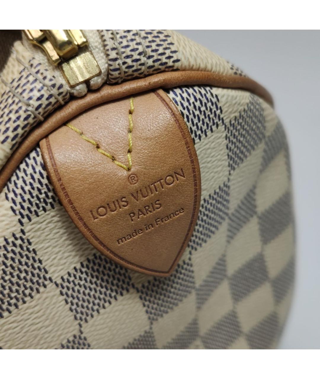 LOUIS VUITTON Бежевая кожаная сумка с короткими ручками, фото 8