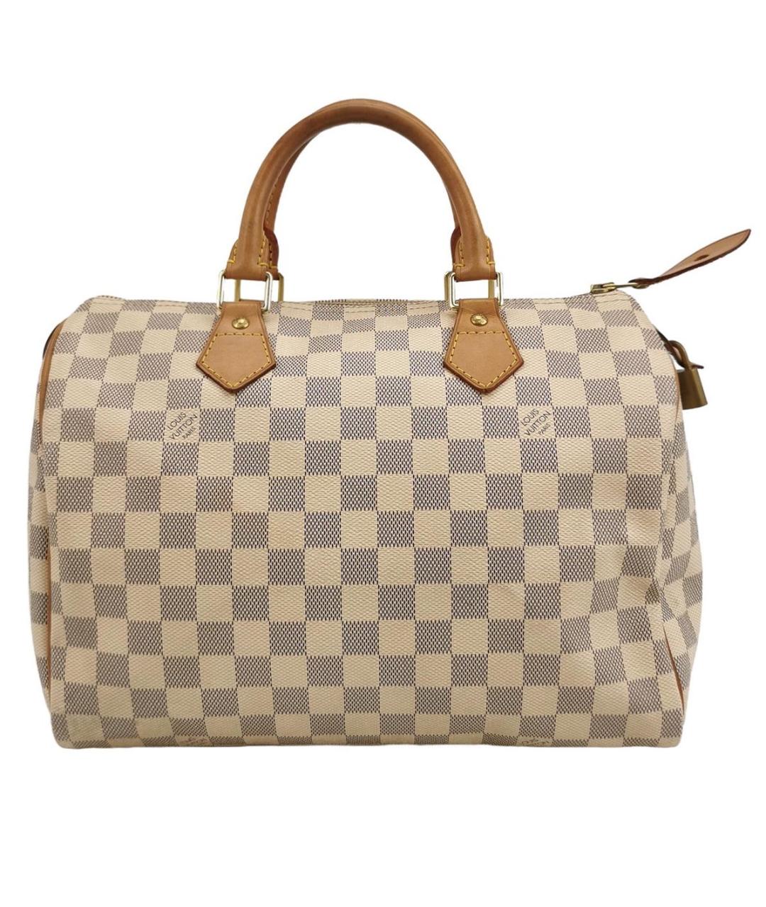 LOUIS VUITTON Бежевая кожаная сумка с короткими ручками, фото 1