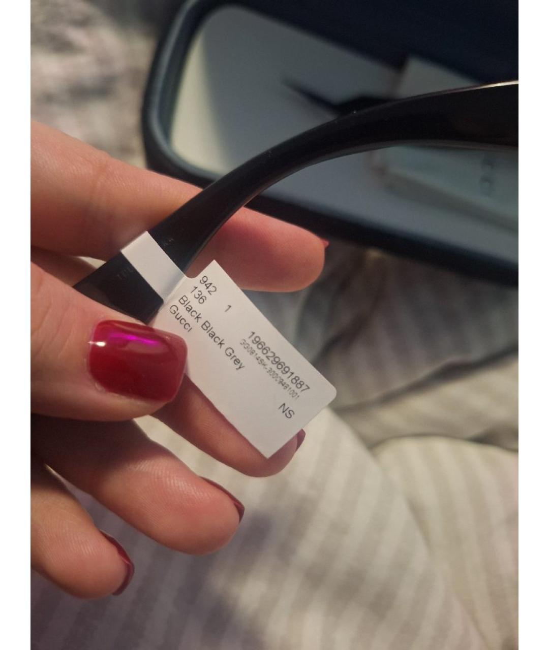 GUCCI Черные пластиковые солнцезащитные очки, фото 5