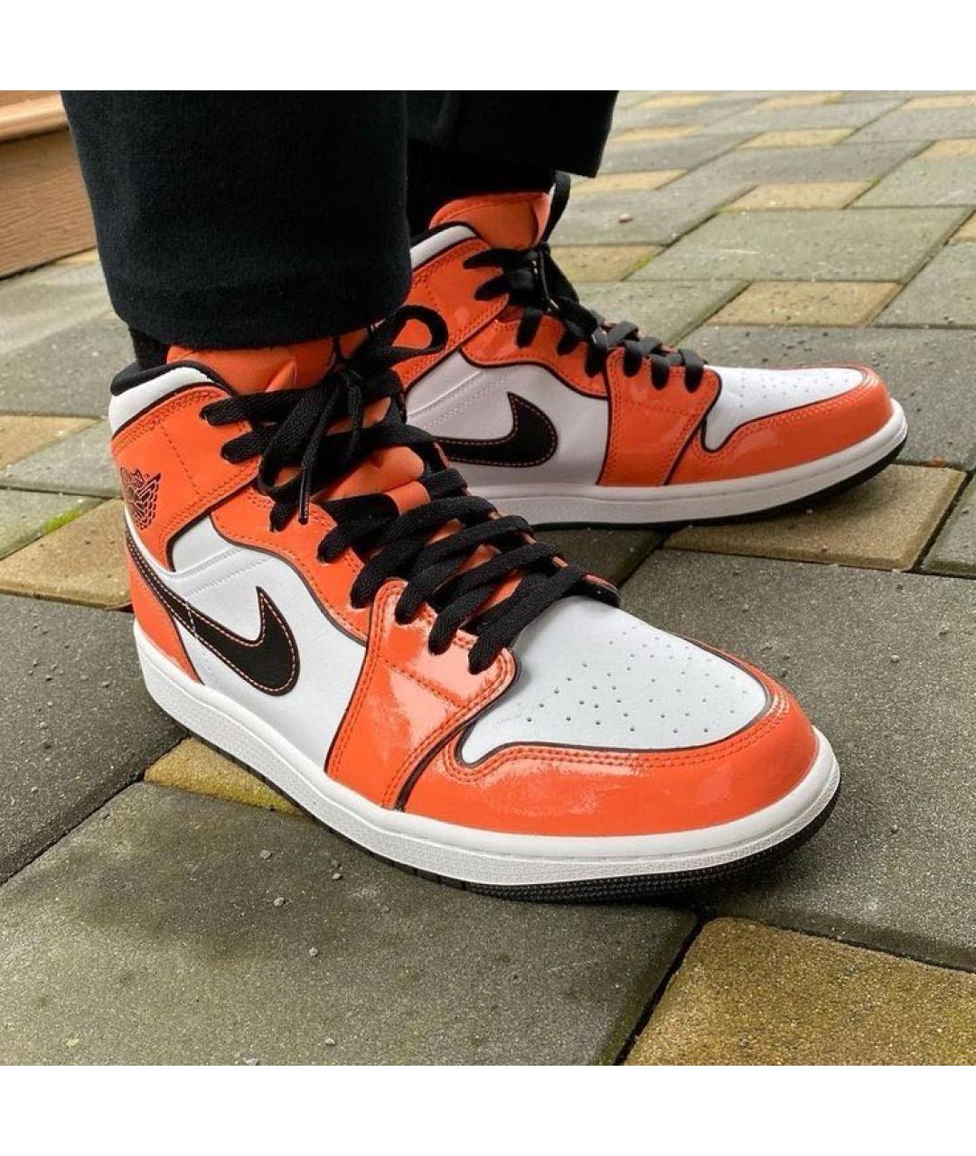 JORDAN Оранжевое кеды, фото 2