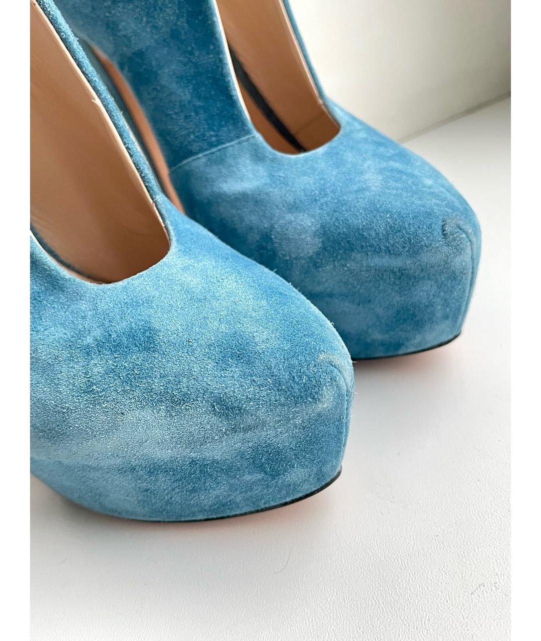 CASADEI Голубые замшевые туфли, фото 5