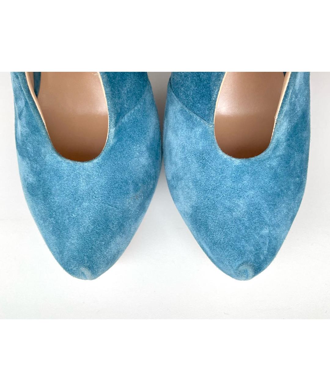 CASADEI Голубые замшевые туфли, фото 8