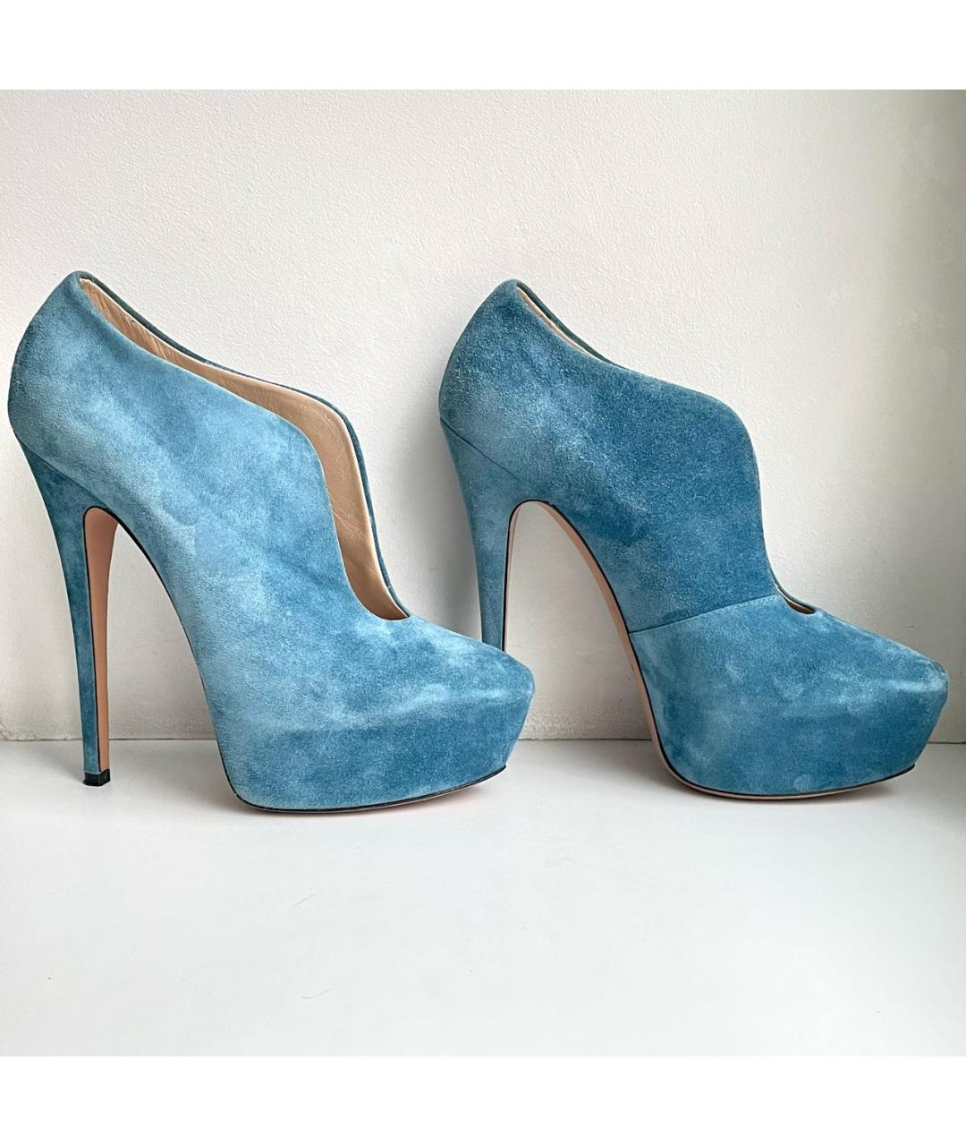 CASADEI Голубые замшевые туфли, фото 3