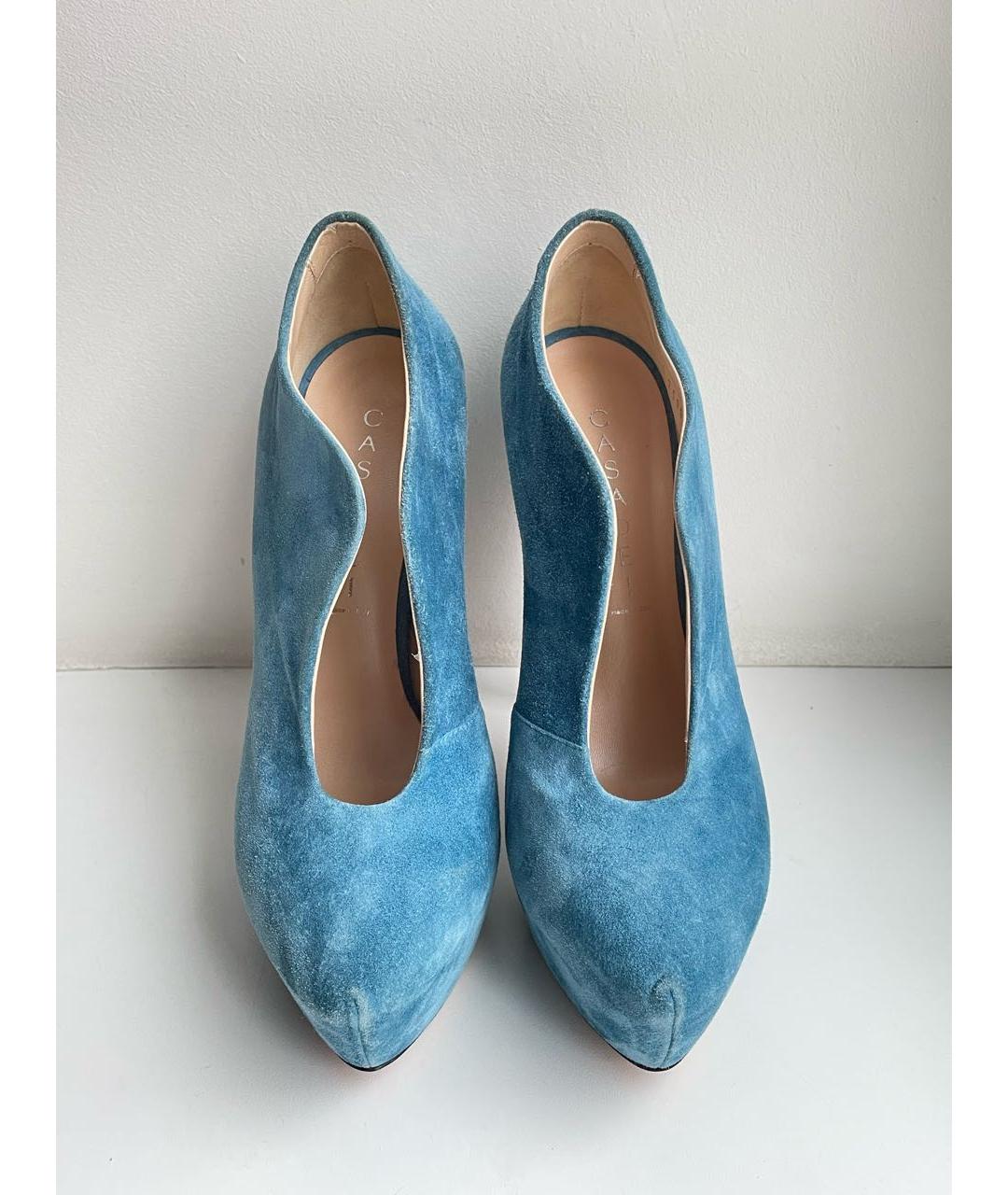 CASADEI Голубые замшевые туфли, фото 6