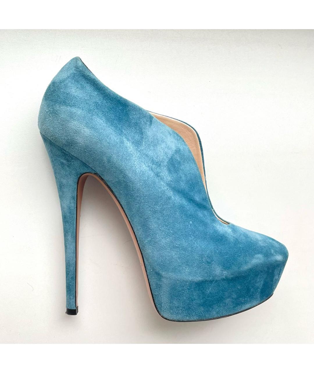 CASADEI Голубые замшевые туфли, фото 9