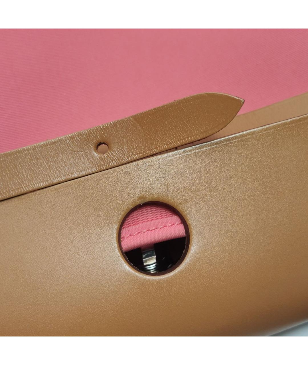 HERMES Коралловая тканевая сумка через плечо, фото 7