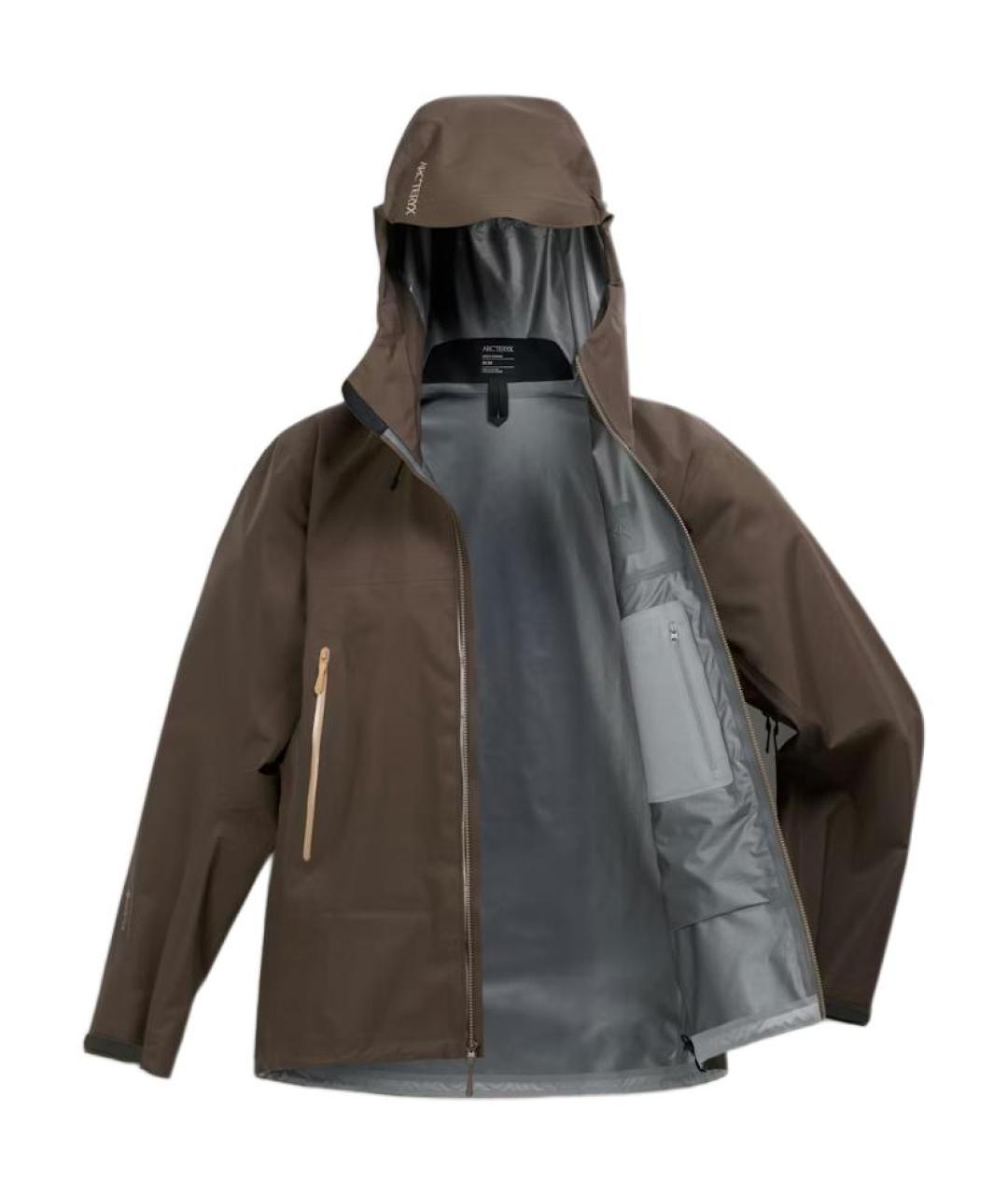 ARCTERYX Коричневая полиамидовая куртка, фото 3