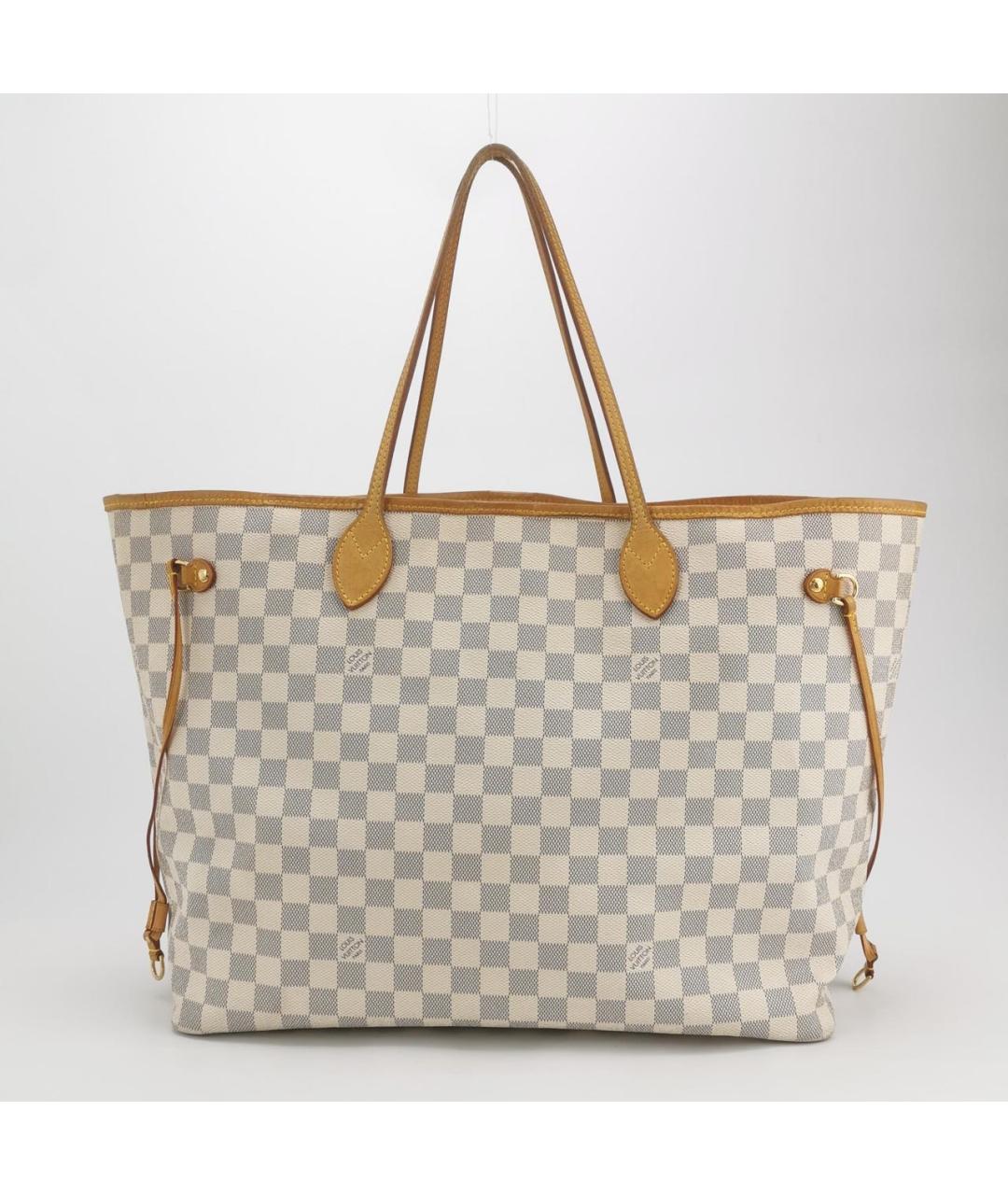 LOUIS VUITTON Бежевая кожаная сумка тоут, фото 4