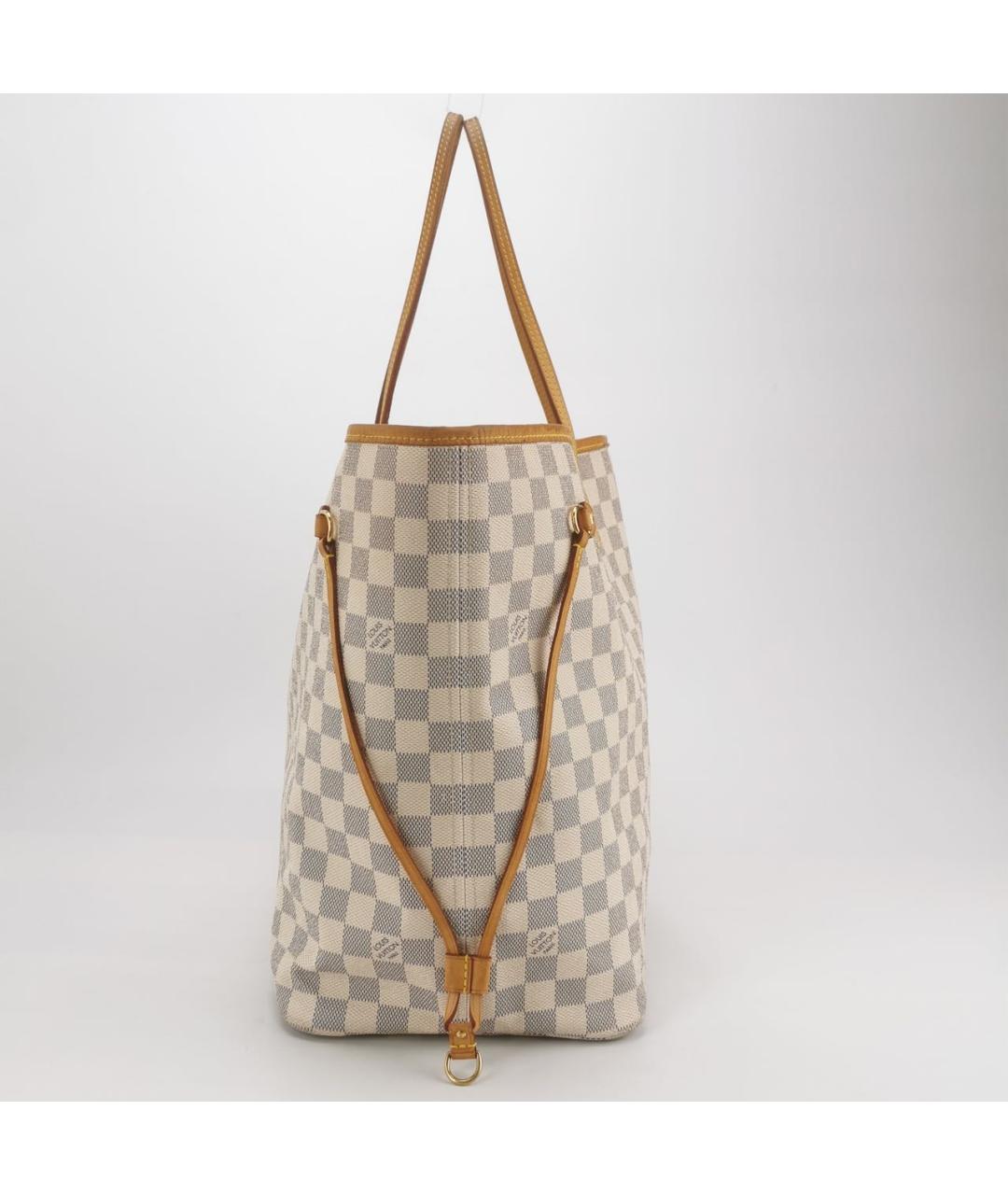 LOUIS VUITTON Бежевая кожаная сумка тоут, фото 3