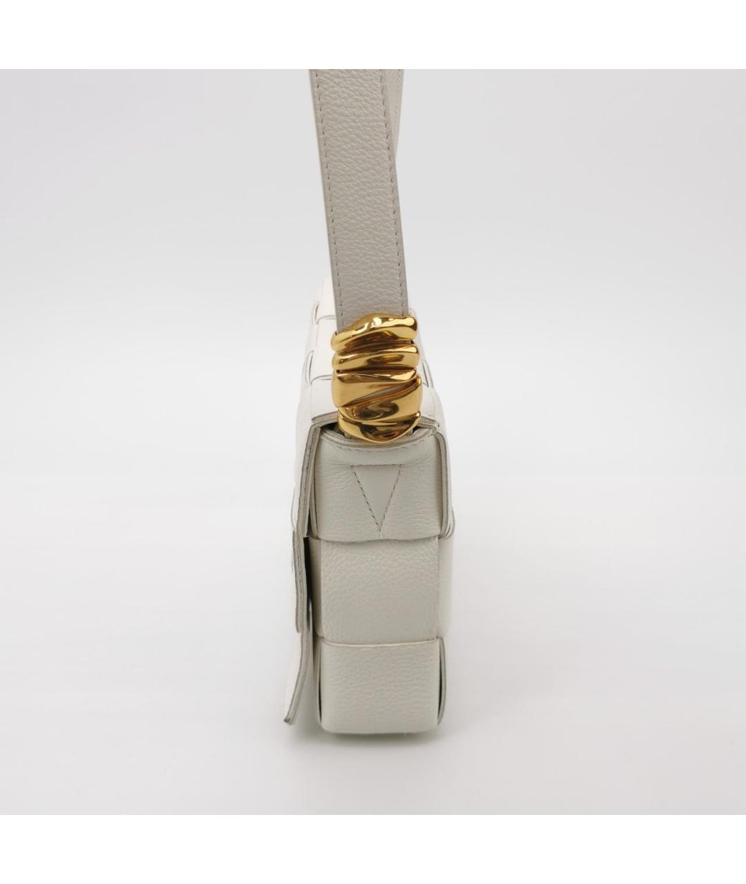 BOTTEGA VENETA Белая кожаная сумка через плечо, фото 2