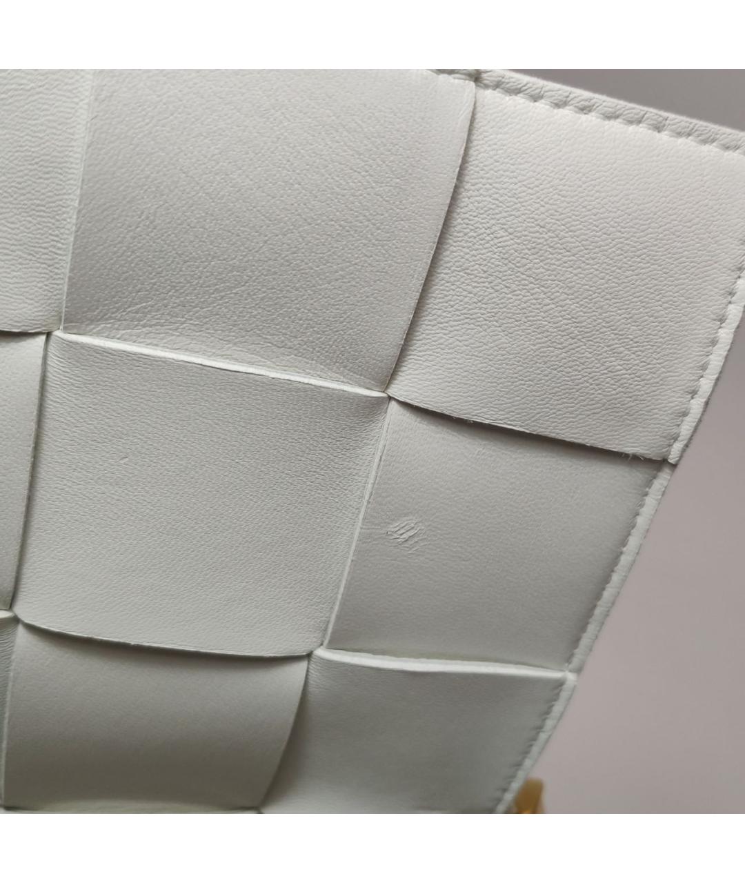 BOTTEGA VENETA Белая кожаная сумка через плечо, фото 8