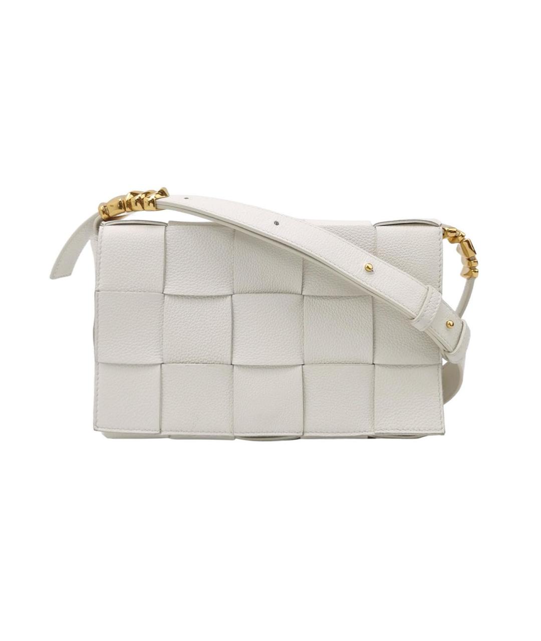 BOTTEGA VENETA Белая кожаная сумка через плечо, фото 1