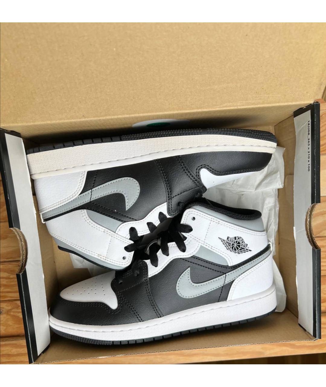 JORDAN Серые кожаные кеды, фото 7