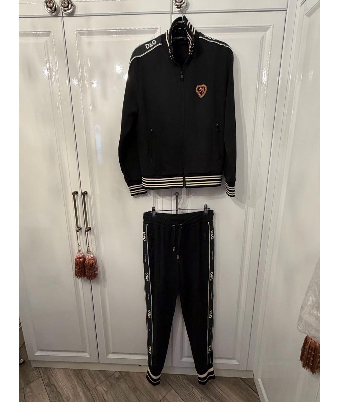DOLCE&GABBANA Черный хлопковый спортивные костюмы, фото 9